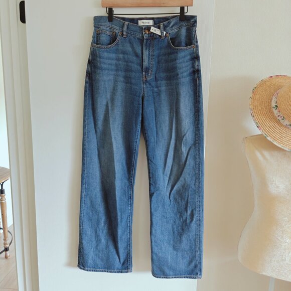 NWT Madewell The Perfect Vintage Wide-Leg Jean Soft Drape Wool Blend Sz. 29 - Picture 7 of 12